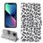 Mobigear Leopard iPhone 14 Plus Plånboksfodral med sedelfack - Vit