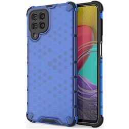 Mobigear Honeycomb Samsung Galaxy M53 Fodral Hårdplast Skal Stötsäkert - Blå