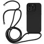 Mobigear Lanyard iPhone 15 Pro Max Silikoni Suojakuori kaulanauhalla - Musta