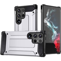 Mobigear Outdoor Samsung Galaxy S24 Ultra Plástico rígido Capa traseira Antichoque - Prateado