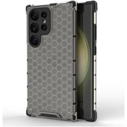 Mobigear Honeycomb Samsung Galaxy S24 Ultra Kova Suojakuori Iskunkestävä - Musta
