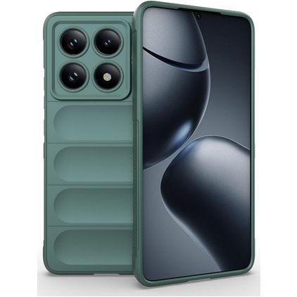Mobigear Bumpy Xiaomi 14T Pro Fleksibel TPU Bagsidecover - Grøn
