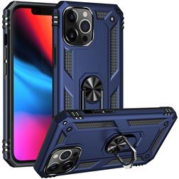 Mobigear Armor Ring iPhone 14 Pro Hard Case Back cover Shockproof with Ring Holder - Blue