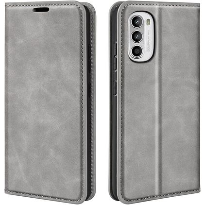Mobigear Retro Slim Motorola Moto G82 Etui z klapką typu portfel - Szary