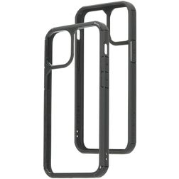 Mobiparts Rugged Clear iPhone 12 Mini Hårdt Bagsidecover Stødsikkert - Gennemsigtig / Sort