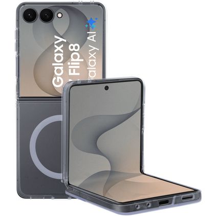 Mobiparts Hardcover Clear Samsung Galaxy Z Flip 8 MagSafe Hardcase Etui plecki - Przezroczysty
