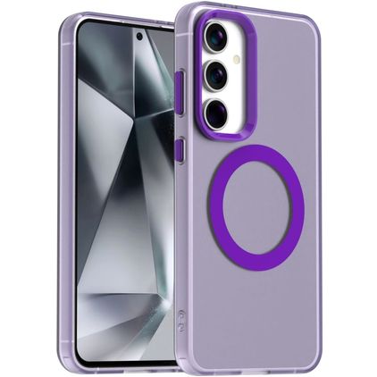 Mobigear Shockproof Samsung Galaxy S24 FE MagSafe Kova Suojakuori - Violetti
