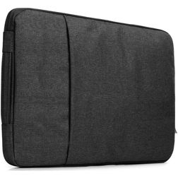 Mobigear Denim Zipper Laptop Sleeve 12 tommer Laptopcover - Sort