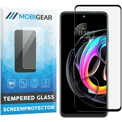 Mobigear Premium Motorola Edge 20 Lite Glas Skærmbeskytter - Case Friendly - Sort