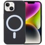 Mobigear Rubber Touch iPhone 15 Plus Silikone MagSafe Bagsidecover - Sort