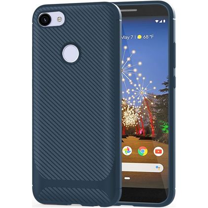Mobigear Racing Motorola Moto E6 Play TPU flexible Carcasa - Azul