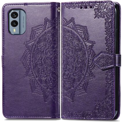 Mobigear Mandala Nokia X30 Etui z klapką typu portfel - Fioletowy