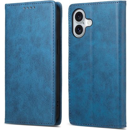 Mobigear Wallet iPhone 16 Plånboksfodral med sedelfack - Blå