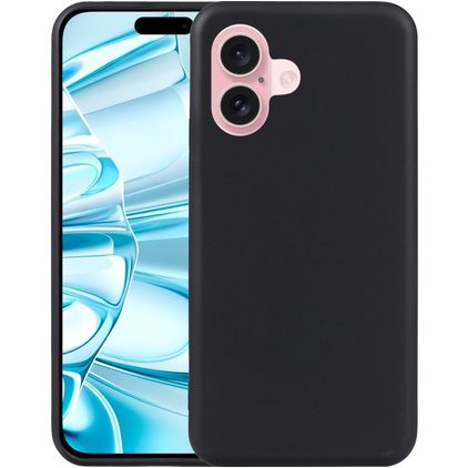Mobigear Basics iPhone 16 Flexibilní TPU Zadní kryt - Černá
