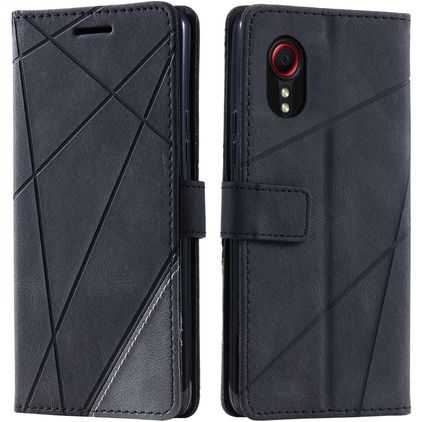 Mobigear Rhombus Samsung Galaxy Xcover 7 Capa livro Carteira - Preto