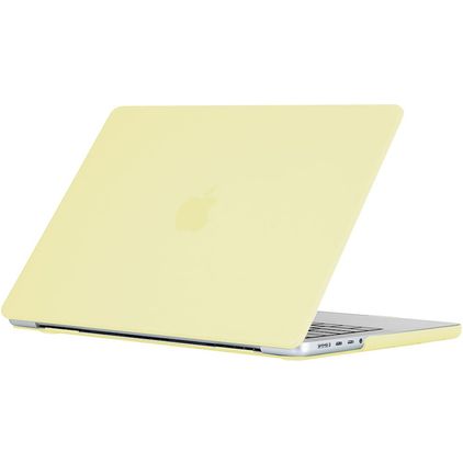 Mobigear Cream Matte MacBook Pro 16 polegadas (2021-2026) Capa rígida para MacBook - Amarelo - Modelo A2485 / A2780 / A2991 / A3186 / A3428 / A3429