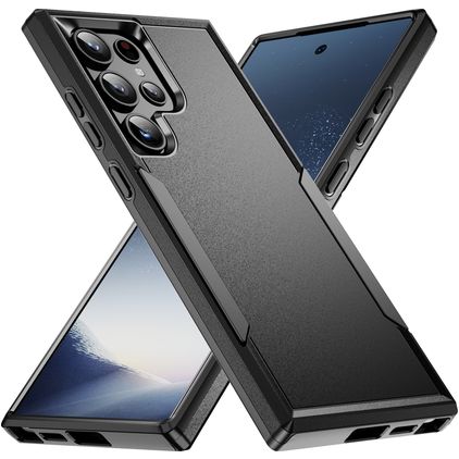 Mobigear Heavy Armor Samsung Galaxy S24 Ultra Hard Case Back cover Shockproof - Black