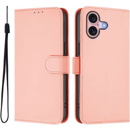 Mobigear Urban Wallet iPhone 16 Cover a libro portafoglio - Rosa