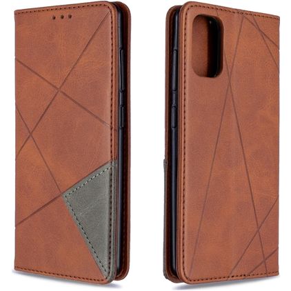 Mobigear Rhombus Slim Samsung Galaxy A41 Funda tipo libro - Marrón