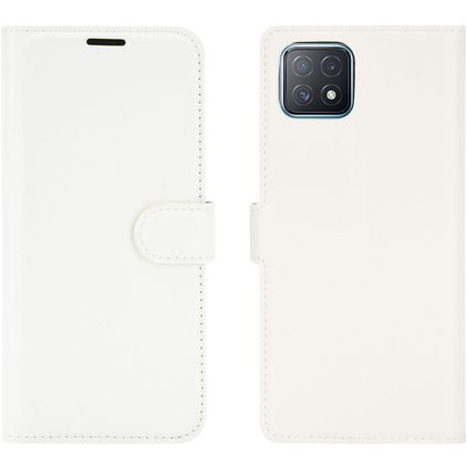 Mobigear Classic OPPO A73 5G Pungetui med Seddelrum - Hvid