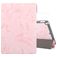 Mobigear Tri-Fold Marble iPad 7 (2019) Pungetui + Stylus-holder - Lyserød