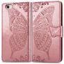 Mobigear Butterfly iPhone SE (2020) Lompakkokotelo + Setelitasku - Ruusukulta