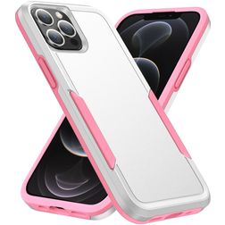 Mobigear Heavy Armor iPhone 14 Pro Max Funda Plástico rígido Carcasa Antigolpes - Blanco / Rosa