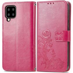 Mobigear Clover Samsung Galaxy A22 5G Lompakkokotelo + Setelitasku - Magenta