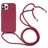 Mobigear Lanyard iPhone 16 Pro Max Silicone Capa com cordão - Vermelho