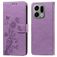 Mobigear Flowers OPPO Find X9 Cover a libro portafoglio - Viola