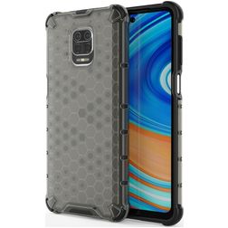 Mobigear Honeycomb Xiaomi Redmi Note 9 Pro Hard Case Back cover Shockproof - Grey