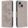 Mobigear Butterfly iPhone 15 Plus Cover a libro portafoglio - Grigio