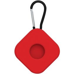Mobigear Square Key Apple AirTag Case Flexible Silicone Keyring - Red