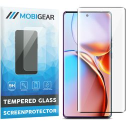 Mobigear Premium Motorola Edge 40 Pro Tempered Glass Screen Protector - Case Friendly - Black