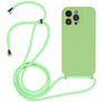Mobigear Lanyard iPhone 14 Pro Max Silicone Case with lanyard - Green