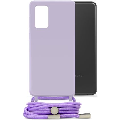 Mobilize Lanyard Gelly Samsung Galaxy A13 4G TPU flexível Capa com cordão - Pastel Purple