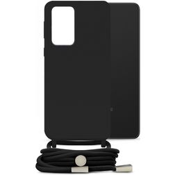 Mobilize Lanyard Gelly Samsung Galaxy A33 Fleksibel TPU Cover med snor - Sort