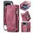 CaseMe 008 Google Pixel 9 Pro XL Funda tipo libro 2 en 1 con carcasa extraíble Cartera - Rojo