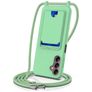 Mobigear Lanyard Card Samsung Galaxy A16 Silicone Case with lanyard and Card Holder - Green