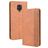 Mobigear Sensation Xiaomi Redmi Note 9S Cover a libro portafoglio - Cognac