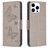 Mobigear Butterfly iPhone 15 Pro Funda tipo libro Cartera - Gris