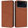 Mobigear Frosted Flip iPhone 17 Pro Capa livro Carteira - Castanho