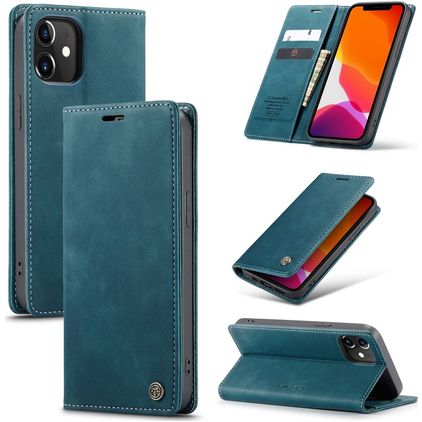 CaseMe 013 iPhone 12 Pro Lompakkokotelo + Setelitasku - Sininen