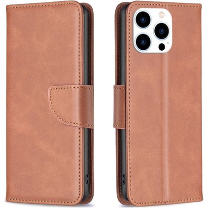Mobigear Excellent iPhone 15 Pro Wallet case - Brown
