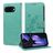 Mobigear Flowers Google Pixel 9a Capa livro Carteira - Verde