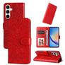 Mobigear Sunflower Samsung Galaxy A35 Plånboksfodral med sedelfack - Röd
