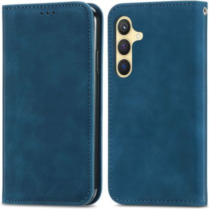 Mobigear Retro Slim Samsung Galaxy S25 Plus Funda tipo libro - Azul