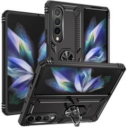 Mobigear Armor Ring Samsung Galaxy Z Fold 4 Hardcase Etui plecki Wstrząsoodporne z pierścieniem - Czarny