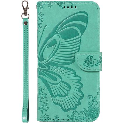 Mobigear Butterfly Samsung Galaxy S25 Plus Lompakkokotelo + Setelitasku - Vihreä