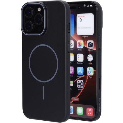 Mobiparts Slim Line iPhone 16 Pro Max MagSafe Hardcase Back cover - Onyx Black